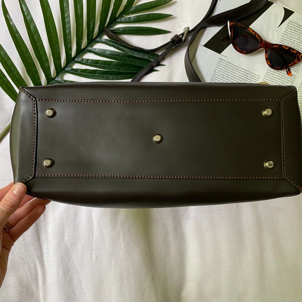 NICOLI Italian Leather Studded Large Satchel Bag - Picture 4 of 9